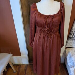 Elegant Rust Dress